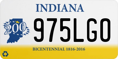 IN license plate 975LGO
