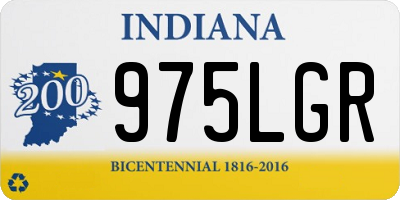 IN license plate 975LGR