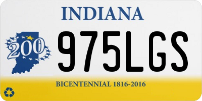 IN license plate 975LGS