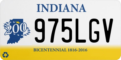 IN license plate 975LGV