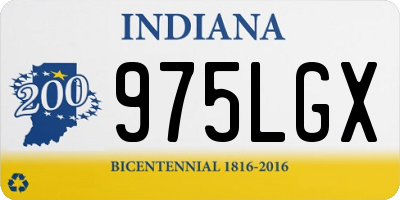 IN license plate 975LGX