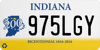 IN license plate 975LGY