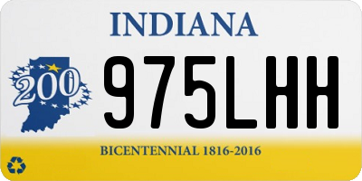 IN license plate 975LHH