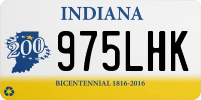 IN license plate 975LHK