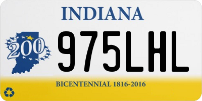 IN license plate 975LHL