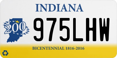 IN license plate 975LHW