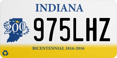 IN license plate 975LHZ