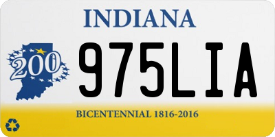 IN license plate 975LIA