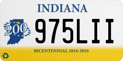 IN license plate 975LII