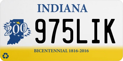 IN license plate 975LIK