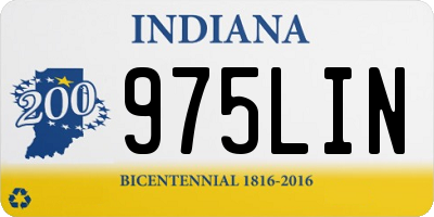 IN license plate 975LIN