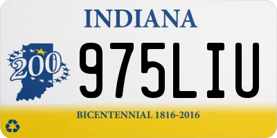 IN license plate 975LIU