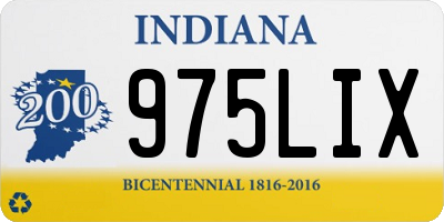 IN license plate 975LIX