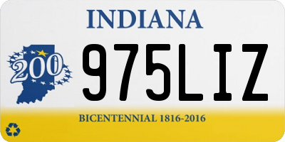 IN license plate 975LIZ