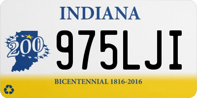 IN license plate 975LJI