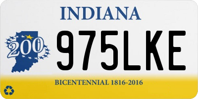 IN license plate 975LKE