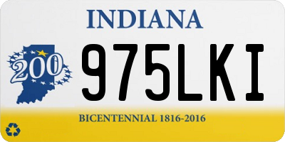 IN license plate 975LKI