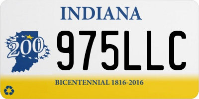 IN license plate 975LLC