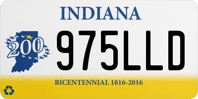 IN license plate 975LLD