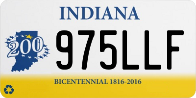 IN license plate 975LLF