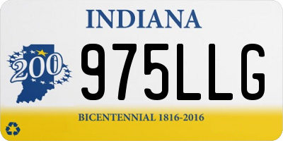 IN license plate 975LLG