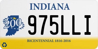 IN license plate 975LLI