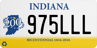 IN license plate 975LLL