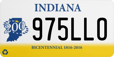 IN license plate 975LLO