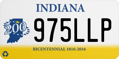 IN license plate 975LLP