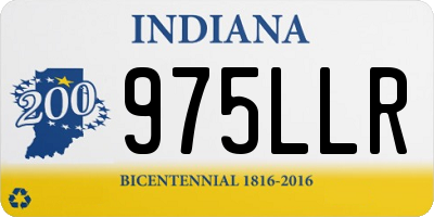 IN license plate 975LLR