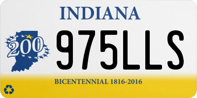 IN license plate 975LLS
