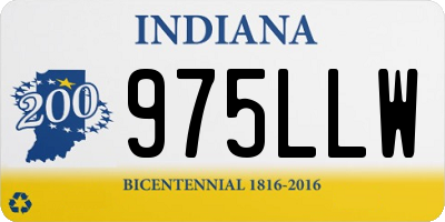 IN license plate 975LLW