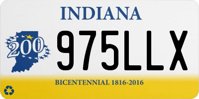 IN license plate 975LLX