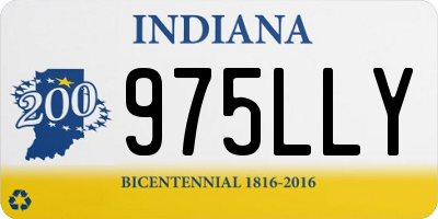 IN license plate 975LLY