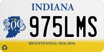 IN license plate 975LMS