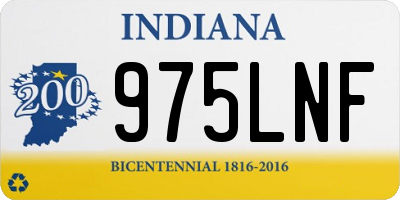 IN license plate 975LNF