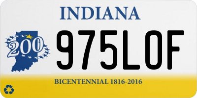 IN license plate 975LOF