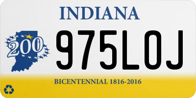 IN license plate 975LOJ