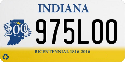 IN license plate 975LOO