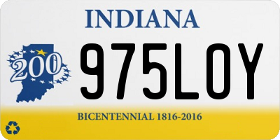 IN license plate 975LOY