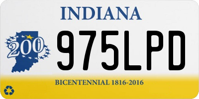 IN license plate 975LPD