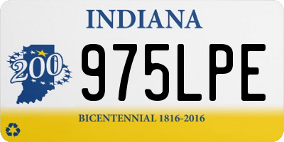 IN license plate 975LPE