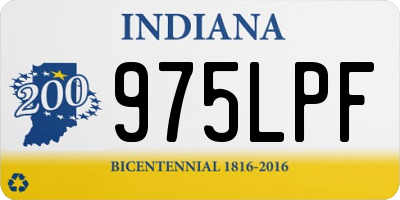IN license plate 975LPF