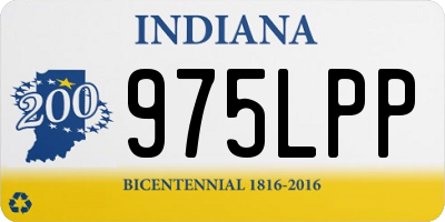 IN license plate 975LPP