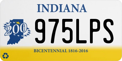 IN license plate 975LPS