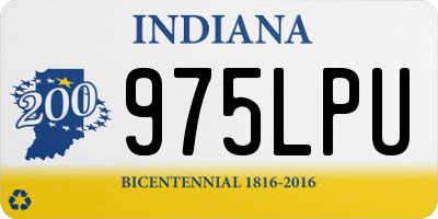 IN license plate 975LPU