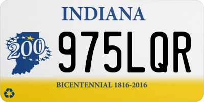 IN license plate 975LQR
