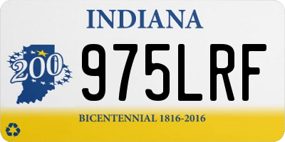 IN license plate 975LRF
