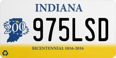 IN license plate 975LSD