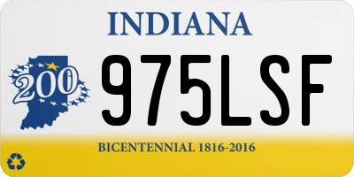 IN license plate 975LSF